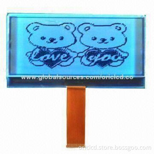 Graphic LCD Display with 128 x 64 Pixels Resolution and 73x43mm Viewing Area, COG Structure